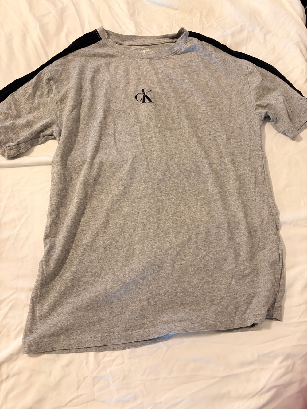 Calvin Klein Heather Gray Logo Crew Tee